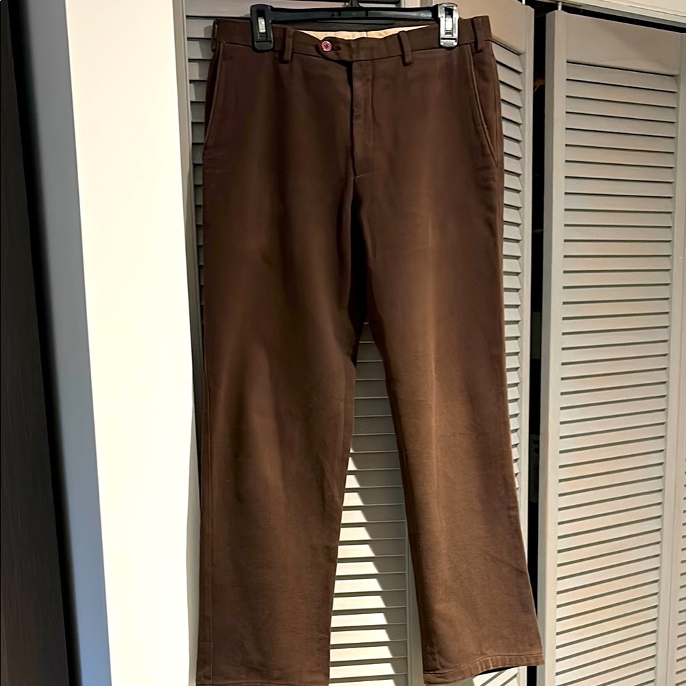 Pal Zileri Classic Brown Soft Cotton Pants. VGUC.